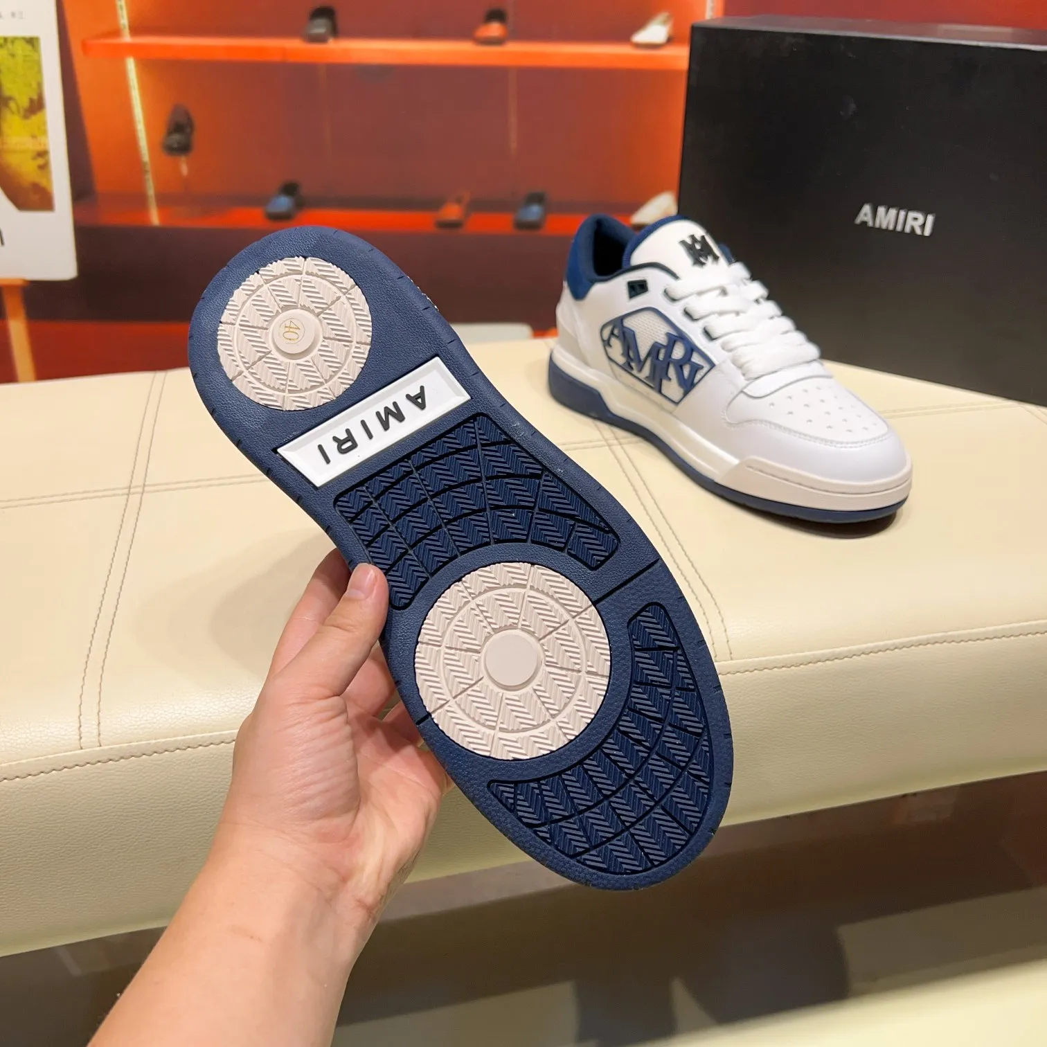 Men's men's shoes 💰500 [New style] 🌲🌲 Amiri - New Amiri trendy shoes, low-top casual sports shoes, the same style as celebrities, made of selected cowhide stitching, original outsole, comfortable on the feet, high-end workmanship, welcome to buy Size: 39-45 (customized for 46)
